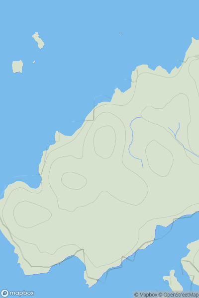 Thumbnail image for Creag Mhor [Lewis and Nearby Islands] showing contour plot for surrounding peak